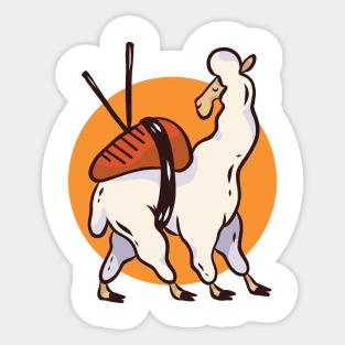 Cute Sushi Llama Sticker